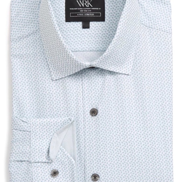 WRK W.R.K Mens PERFORMANCE Dress Shirt PAISLEY NEW - Picture 3 of 3